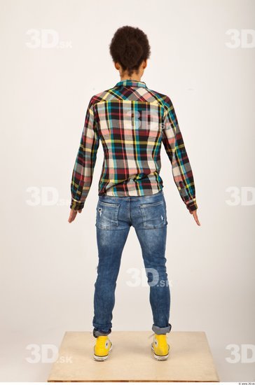 Woman Casual Shirt Jeans Studio photo references