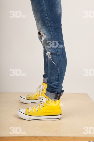 Thigh Calf Leg Woman Casual Jeans Studio photo references