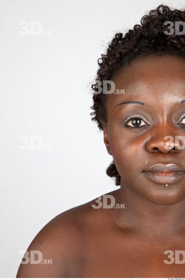 Head Woman Black Chubby 3D Models