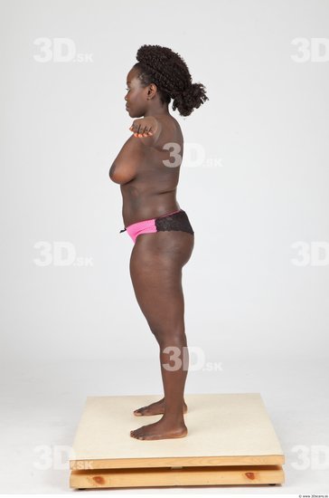 Whole Body Woman Black Underwear Chubby Studio photo references