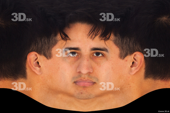 White man head photo texture