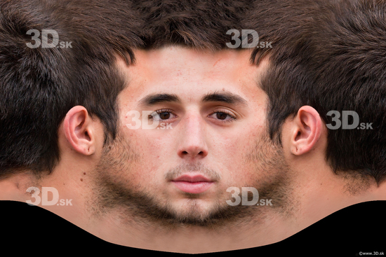 White man head photo texture