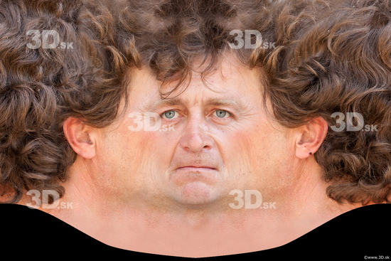 White man head photo texture