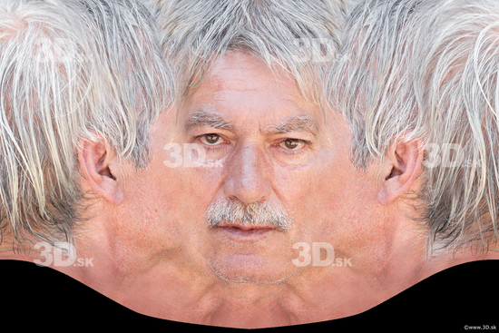 White man head photo texture