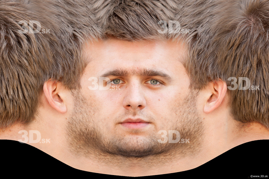 White man head photo texture