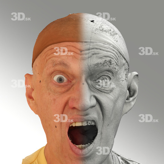 Head Emotions Man White Average 3D Phonemes And Emotions