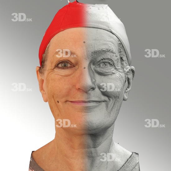 Head Woman White Average 3D Scans