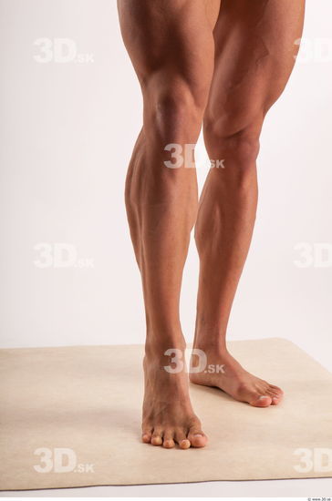 Calf muscles anatomy reference of bodybuilder Harold