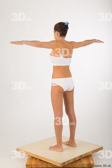 Whole Body Woman T poses Underwear Studio photo references