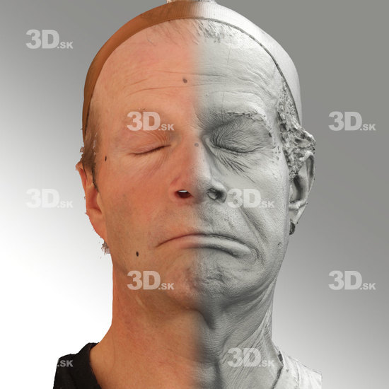 Head Emotions Man White Average 3D Phonemes And Emotions