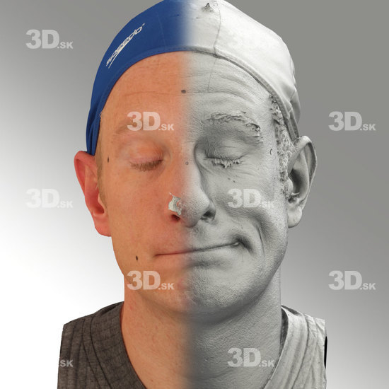 Head Emotions Man White Average 3D Phonemes And Emotions