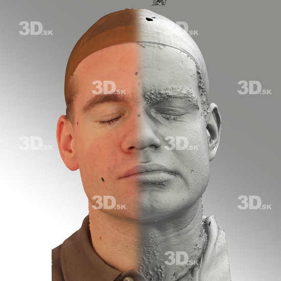 Head Emotions Man White Average 3D Phonemes And Emotions