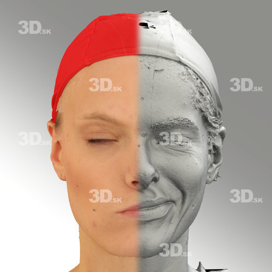 Head Emotions Woman White Average 3D Phonemes And Emotions