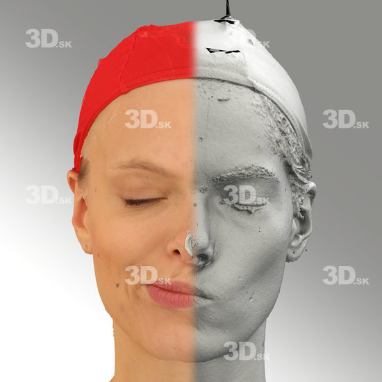 Head Emotions Woman White Average 3D Phonemes And Emotions