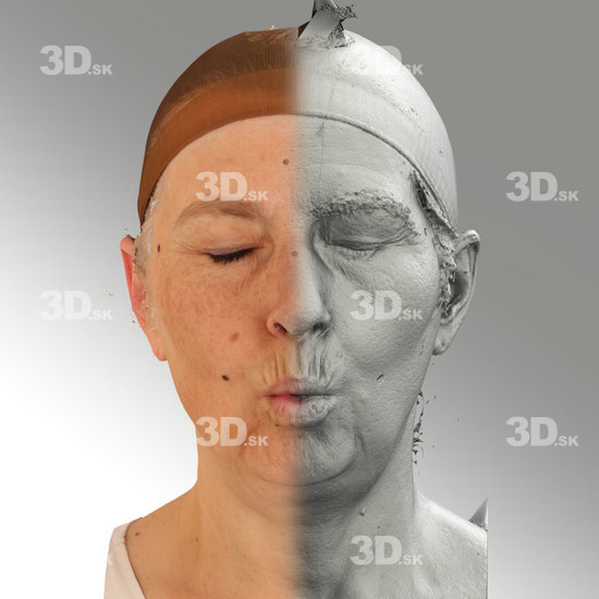 Head Phonemes Woman White Average 3D Phonemes And Emotions