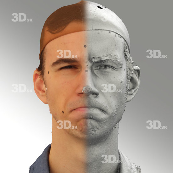 Head Emotions Man White Average 3D Phonemes And Emotions
