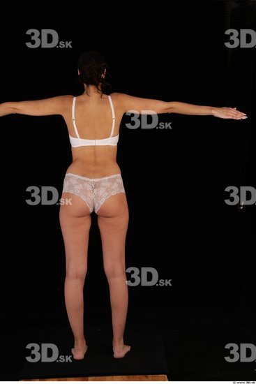 Woman T poses Underwear Slim Studio photo references