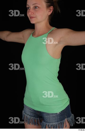 Upper Body Woman Casual Slim Studio photo references