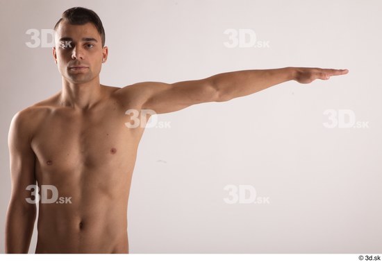 Arm Man White Nude Slim Studio photo references