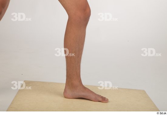 Calf Man White Nude Slim Studio photo references