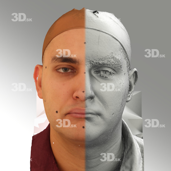 Head Man White 3D Scans