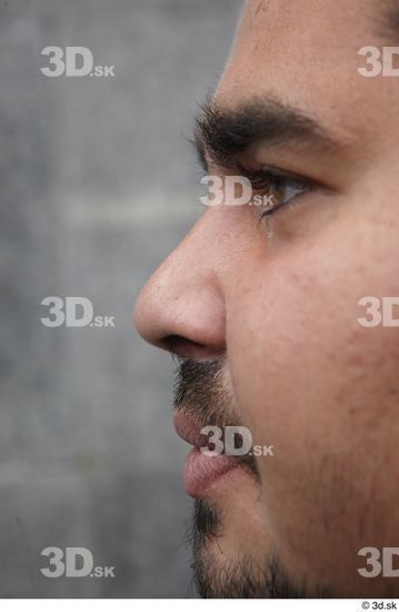 Nose Man White Casual Overweight Street photo references