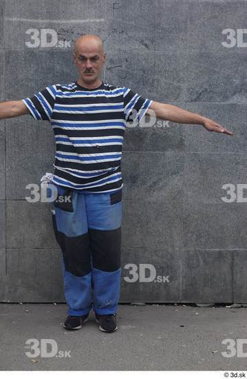 Whole Body Man T poses Casual Slim Standing Street photo references