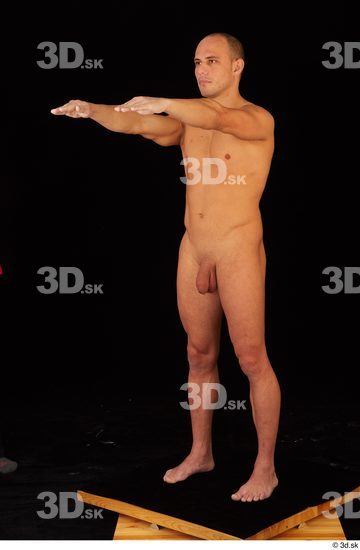 Whole Body Man White Nude Slim Standing Studio photo references