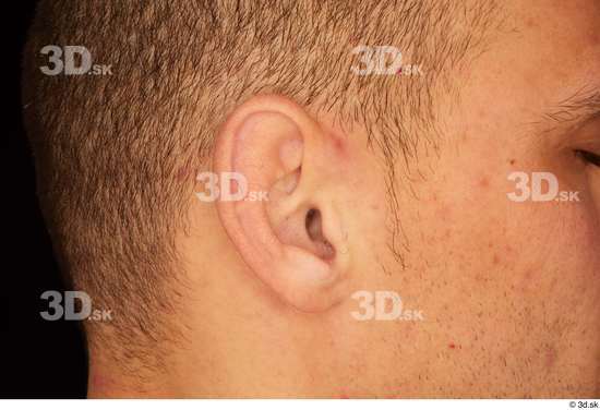 Ear Man White Slim Studio photo references