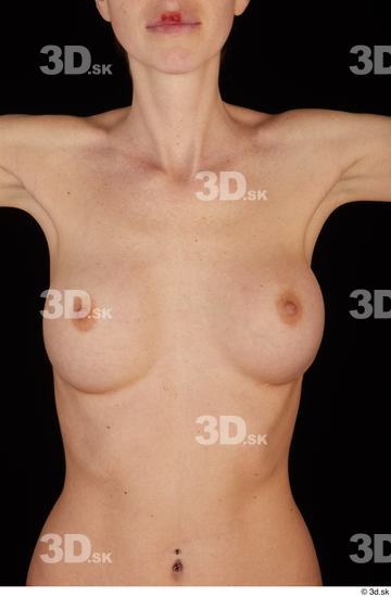 Upper Body Breast Woman White Nude Casual Slim Studio photo references