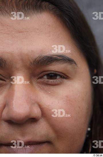 Eye Woman White Casual Overweight Street photo references