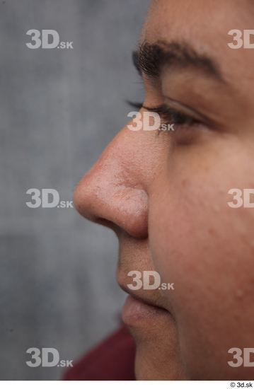 Nose Woman White Casual Overweight Street photo references