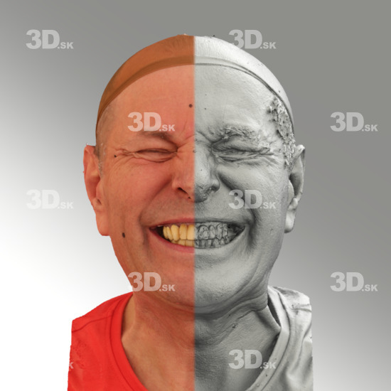 Head Man White 3D Scans