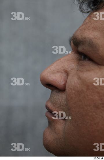 Nose Man White Casual Overweight Street photo references