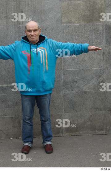 Whole Body Man T poses White Casual Average Standing Street photo references