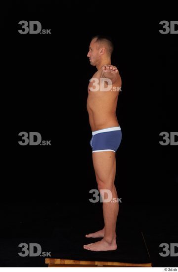 Whole Body Man White Underwear Athletic Standing Studio photo references