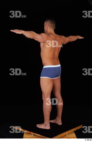 Whole Body Man White Underwear Athletic Standing Studio photo references