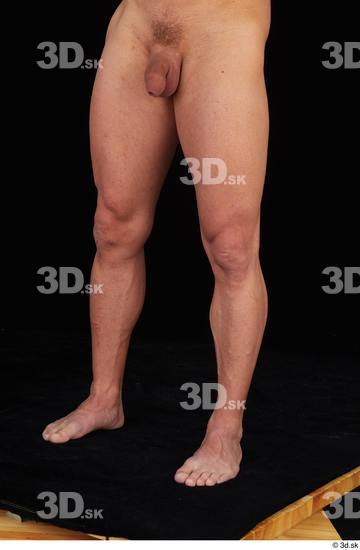 Leg Man White Nude Athletic Studio photo references