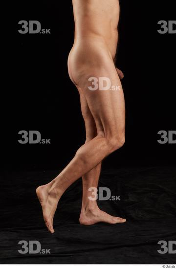 Leg Man White Nude Muscular Studio photo references