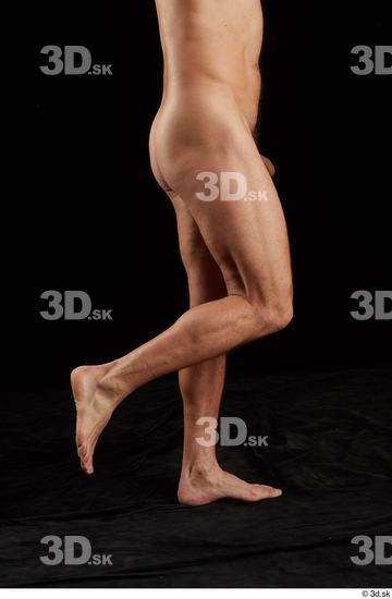 Leg Man White Nude Muscular Studio photo references