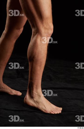 Calf Man White Nude Muscular Studio photo references