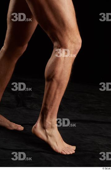 Calf Man White Nude Muscular Studio photo references