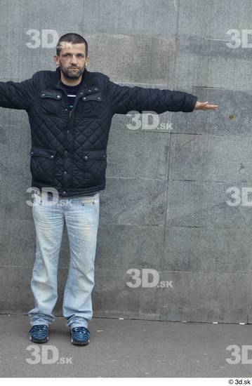 Whole Body Man T poses White Casual Average Standing Street photo references