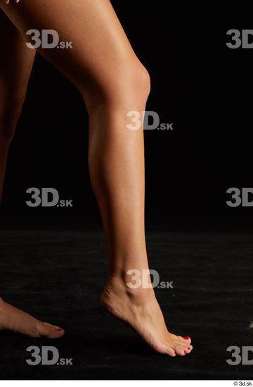 Calf Woman White Nude Slim Studio photo references