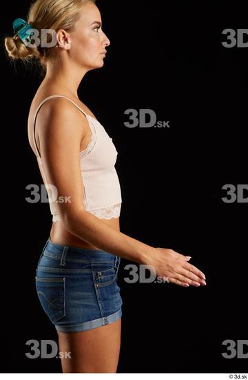 Arm Woman White Slim Studio photo references