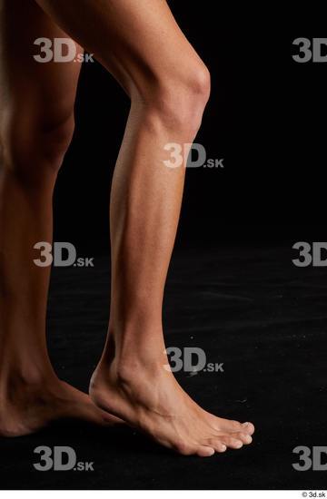 Calf Man White Nude Athletic Studio photo references