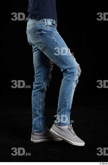 Leg Man White Jeans Athletic Studio photo references