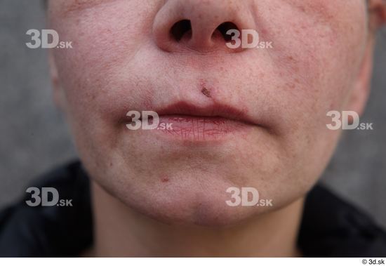 Mouth Woman White Casual Slim Street photo references