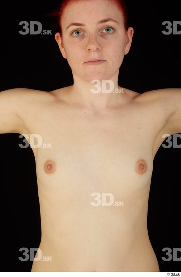 Chest Breast Woman White Nude Slim Studio photo references