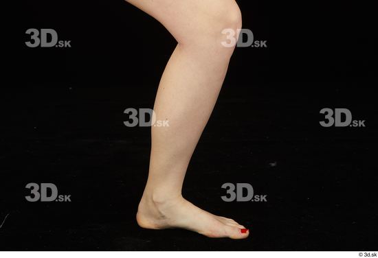 Calf Woman White Nude Slim Studio photo references